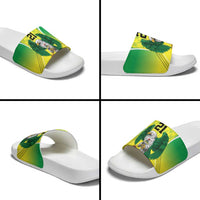 Nigeria Cricket Custom Slide Sandals Najeriya Yellow Greens Eagle - Wonder Print Shop
