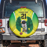 Nigeria Cricket Custom Spare Tire Cover Najeriya Yellow Greens Eagle - Wonder Print Shop