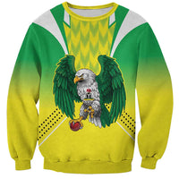 Nigeria Cricket Custom Sweatshirt Najeriya Yellow Greens Eagle - Wonder Print Shop