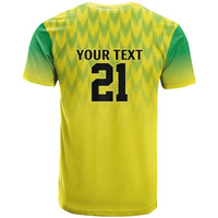 Nigeria Cricket Custom T Shirt Najeriya Yellow Greens Eagle - Wonder Print Shop