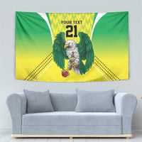 Nigeria Cricket Custom Tapestry Najeriya Yellow Greens Eagle - Wonder Print Shop