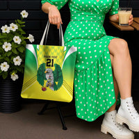 Nigeria Cricket Custom Tote Bag Najeriya Yellow Greens Eagle - Wonder Print Shop