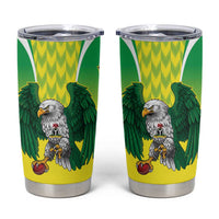 Nigeria Cricket Custom Tumbler Cup Najeriya Yellow Greens Eagle - Wonder Print Shop