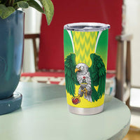 Nigeria Cricket Custom Tumbler Cup Najeriya Yellow Greens Eagle - Wonder Print Shop