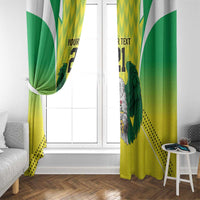 Nigeria Cricket Custom Window Curtain Najeriya Yellow Greens Eagle - Wonder Print Shop