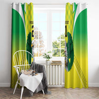Nigeria Cricket Custom Window Curtain Najeriya Yellow Greens Eagle - Wonder Print Shop