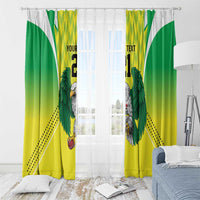 Nigeria Cricket Custom Window Curtain Najeriya Yellow Greens Eagle - Wonder Print Shop