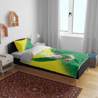 Nigeria Cricket Custom Bedding Set Najeriya Angry Eagle Flag Motif - Wonder Print Shop