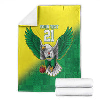 Nigeria Cricket Custom Blanket Najeriya Angry Eagle Flag Motif - Wonder Print Shop