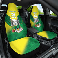 Nigeria Cricket Custom Car Seat Cover Najeriya Angry Eagle Flag Motif - Wonder Print Shop
