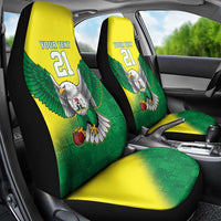 Nigeria Cricket Custom Car Seat Cover Najeriya Angry Eagle Flag Motif - Wonder Print Shop