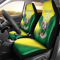 Nigeria Cricket Custom Car Seat Cover Najeriya Angry Eagle Flag Motif - Wonder Print Shop