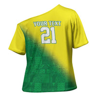 Nigeria Cricket Custom Cross Shoulder Shirt Najeriya Angry Eagle Flag Motif - Wonder Print Shop