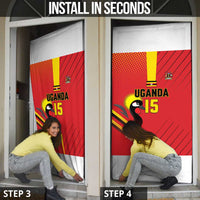 Nigeria Cricket Custom Door Cover Najeriya Angry Eagle Flag Motif - Wonder Print Shop