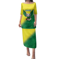 Nigeria Cricket Custom Family Matching Puletasi and Hawaiian Shirt Najeriya Angry Eagle Flag Motif - Wonder Print Shop