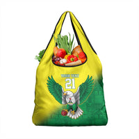 Nigeria Cricket Custom Grocery Bag Najeriya Angry Eagle Flag Motif - Wonder Print Shop