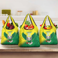 Nigeria Cricket Custom Grocery Bag Najeriya Angry Eagle Flag Motif - Wonder Print Shop