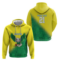 Nigeria Cricket Custom Hoodie Najeriya Angry Eagle Flag Motif - Wonder Print Shop