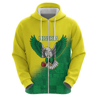 Nigeria Cricket Custom Hoodie Najeriya Angry Eagle Flag Motif - Wonder Print Shop