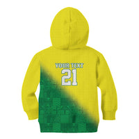 Nigeria Cricket Custom Kid Hoodie Najeriya Angry Eagle Flag Motif - Wonder Print Shop