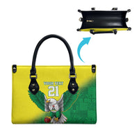 Nigeria Cricket Custom Leather Bag Najeriya Angry Eagle Flag Motif - Wonder Print Shop