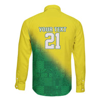 Nigeria Cricket Custom Long Sleeve Button Shirt Najeriya Angry Eagle Flag Motif - Wonder Print Shop