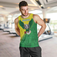 Nigeria Cricket Custom Men Tank Top Najeriya Angry Eagle Flag Motif - Wonder Print Shop