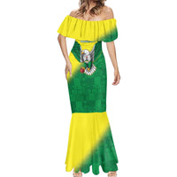 Nigeria Cricket Custom Mermaid Dress Najeriya Angry Eagle Flag Motif - Wonder Print Shop