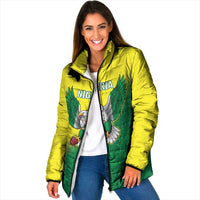 Nigeria Cricket Custom Padded Jacket Najeriya Angry Eagle Flag Motif - Wonder Print Shop