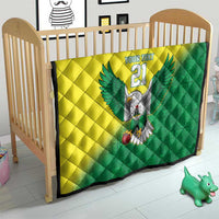 Nigeria Cricket Custom Quilt Najeriya Angry Eagle Flag Motif - Wonder Print Shop