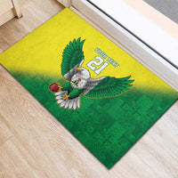 Nigeria Cricket Custom Rubber Doormat Najeriya Angry Eagle Flag Motif - Wonder Print Shop