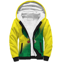 Nigeria Cricket Custom Sherpa Hoodie Najeriya Angry Eagle Flag Motif - Wonder Print Shop