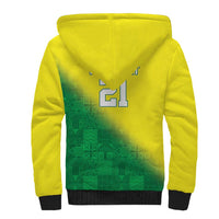Nigeria Cricket Custom Sherpa Hoodie Najeriya Angry Eagle Flag Motif - Wonder Print Shop