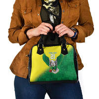 Nigeria Cricket Custom Shoulder Handbag Najeriya Angry Eagle Flag Motif - Wonder Print Shop
