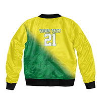 Nigeria Cricket Custom Sleeve Zip Bomber Jacket Najeriya Angry Eagle Flag Motif - Wonder Print Shop