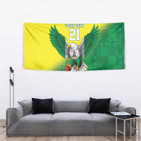 Nigeria Cricket Custom Tapestry Najeriya Angry Eagle Flag Motif - Wonder Print Shop
