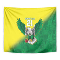 Nigeria Cricket Custom Tapestry Najeriya Angry Eagle Flag Motif - Wonder Print Shop