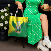 Nigeria Cricket Custom Tote Bag Najeriya Angry Eagle Flag Motif - Wonder Print Shop
