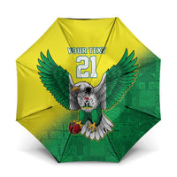 Nigeria Cricket Custom Umbrella Najeriya Angry Eagle Flag Motif - Wonder Print Shop