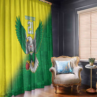 Nigeria Cricket Custom Window Curtain Najeriya Angry Eagle Flag Motif - Wonder Print Shop