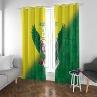 Nigeria Cricket Custom Window Curtain Najeriya Angry Eagle Flag Motif - Wonder Print Shop