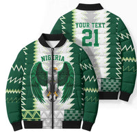Nigeria Football Custom Bomber Puffer Jacket Classic 20-21 Home Jersey - Wonder Print Shop