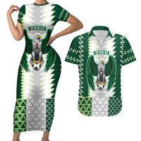 Nigeria Football Custom Couples Matching Short Sleeve Bodycon Dress and Hawaiian Shirt Classic 20-21 Home Jersey - Wonder Print Shop