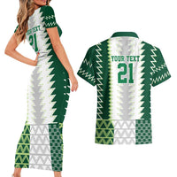 Nigeria Football Custom Couples Matching Short Sleeve Bodycon Dress and Hawaiian Shirt Classic 20-21 Home Jersey - Wonder Print Shop