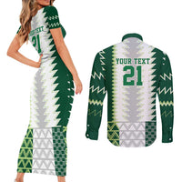 Nigeria Football Custom Couples Matching Short Sleeve Bodycon Dress and Long Sleeve Button Shirt Classic 20-21 Home Jersey - Wonder Print Shop