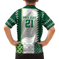 Nigeria Football Custom Family Matching Long Sleeve Bodycon Dress and Hawaiian Shirt Classic 20-21 Home Jersey - Wonder Print Shop