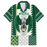 Nigeria Football Custom Family Matching Off The Shoulder Long Sleeve Dress and Hawaiian Shirt Classic 20-21 Home Jersey - Wonder Print Shop