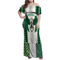 Nigeria Football Custom Family Matching Off Shoulder Maxi Dress and Hawaiian Shirt Classic 20-21 Home Jersey - Wonder Print Shop