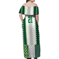 Nigeria Football Custom Family Matching Off Shoulder Maxi Dress and Hawaiian Shirt Classic 20-21 Home Jersey - Wonder Print Shop