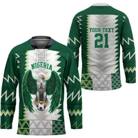 Nigeria Football Custom Hockey Jersey Classic 20-21 Home Jersey - Wonder Print Shop
